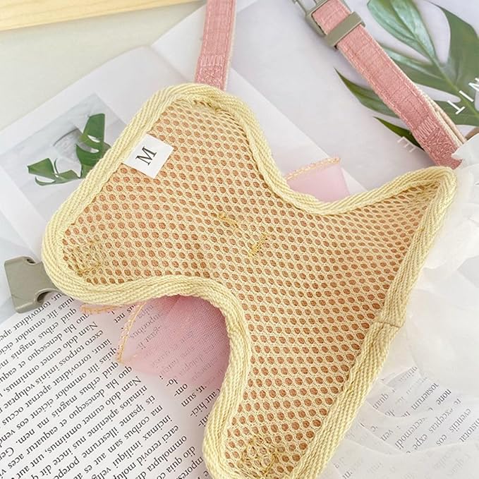 Rabbit Harness and Leash for Walking Escape Proof - Cute Skirt Mesh Breathable Bunny Vest Harness Outdoor Camping Hiking Training - Also Suit for Small Animals (Light Coffee,S)