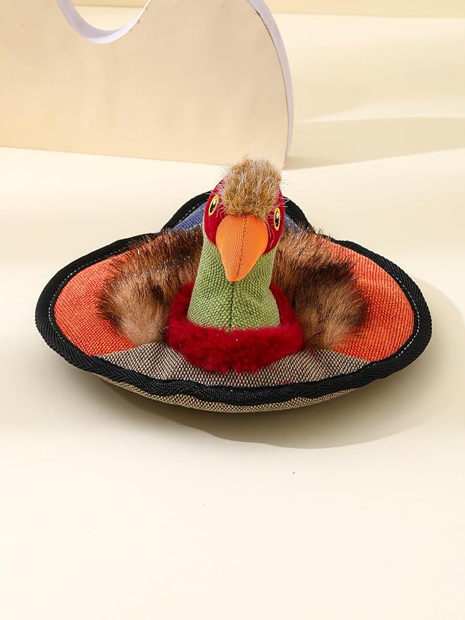 Frisbee Duck Dog Toys, Squeaky Dog Toys for Aggressive Chewers, Funny Dog Stuffed Animals Chew Toy, Indestructible Dog Toy for Puppy Small Medium Large Dogs