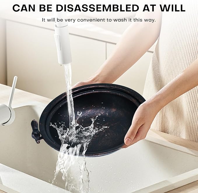 12-Inch Metal Bird Bath and Feeder for Outdoors, Deck Mounted Bird Bath with Detachable Basin, Garden Bird Bath for Balcony, Porch, and Railing, Outdoor Bird Decor, Bronze Color, Easy to Clean