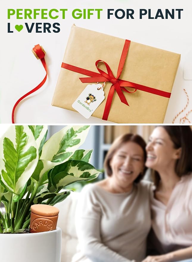 Ollas Terracotta Watering Pots Large - 14 Oz Terracotta Self Watering Globes for 1-Week Easy to Refill - Clay Garden Olla Pots Plant Waterers While On Vacation Outdoor & Indoor [1pc Large 14oz]