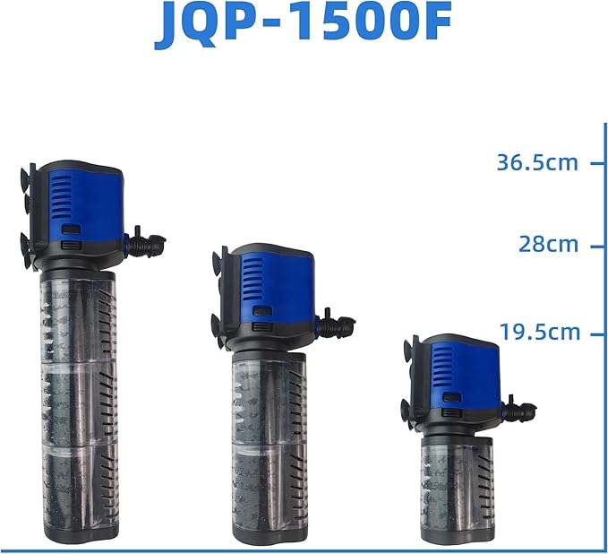 COOSPIDER Pond Filter for 75-200 Gallon, 400 GPH Powerful Filtration Pond Pump, Submersible Canister Filters for Fish Turtle Tank, Cold Plunge, Clear Wavemaker Oxygen Supply, Dry Burning Protection