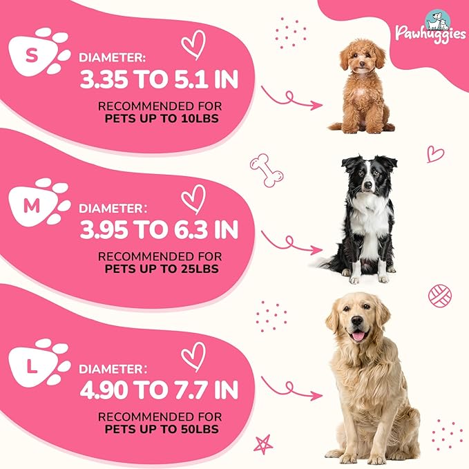 Rose Pink Dog Collar for Medium Size Dog, Breathable, Anti-Odor & Soft, Comfortable for Sensitive Skin Puppies, 90% Bamboo Rayon, Adjustable Quick-Release Buckle Pet Collar for Medium Breeds