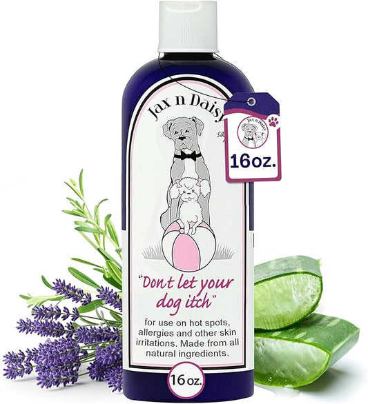 Jax N Daisy don t let Your dog Itch Lotion Itch Relief for Dogs 16oz Treatment and Skin Soother for Dogs With Itchiness dog Grooming Supplies Anti for