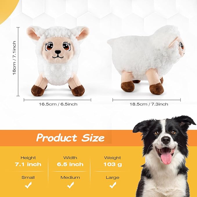 Large Dog Squeaky Toys, Stuffed Animal Dog Chew Toy, Durable Plush Toy for Puppy, Small, Middle, Large Dogs