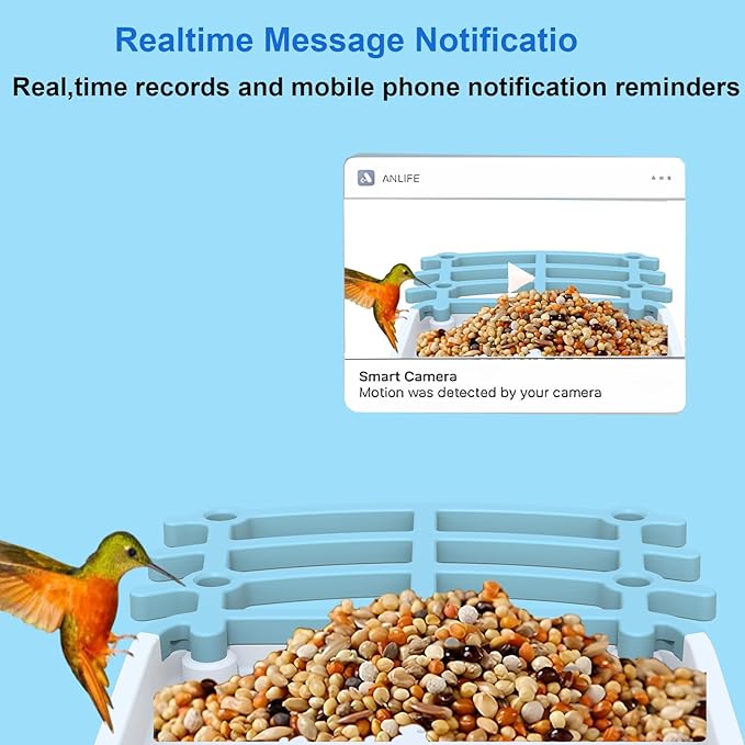 Bird Feeder with Camera,1080P HD AI Identify Bird Species Solar Panel,Automatic Bird Capture Video & Motion Detection,Squirrel Proof Bird Feeders, Gift for Bird Lover Watching Birds.
