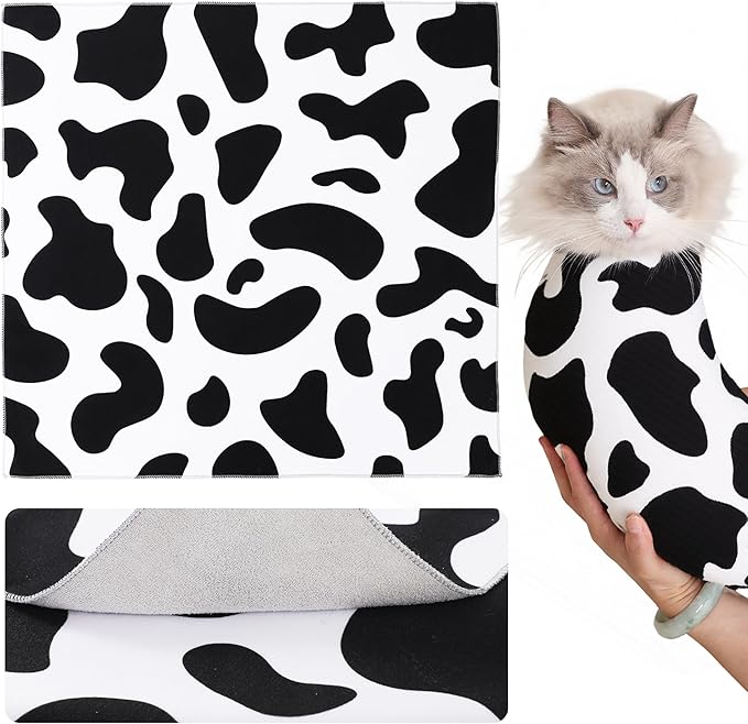 Cat Grooming Wrap Cat Wrap for Cutting Nails, 19.7" Cat Wrap for Grooming, Cat Restraint for Nail Clipping, Multifunctional Swaddle Wrap Pet Tool, Cat Burrito Wrap