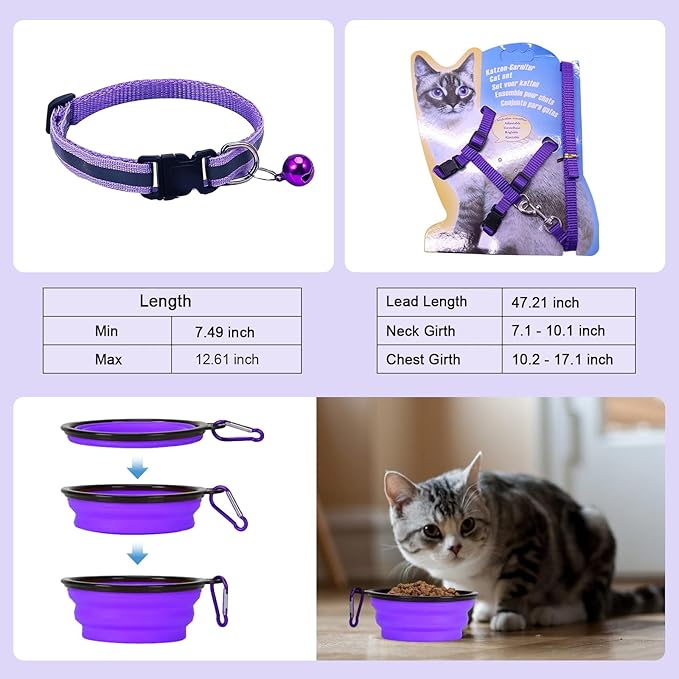Soft-Sided Cat Carrier with Litter Box for Traveling & Camping, Pet Bag Fit Pets Up to 20lbs,17.7' * 11.8 * 11.8 inches Cat Travel Carrier Purple