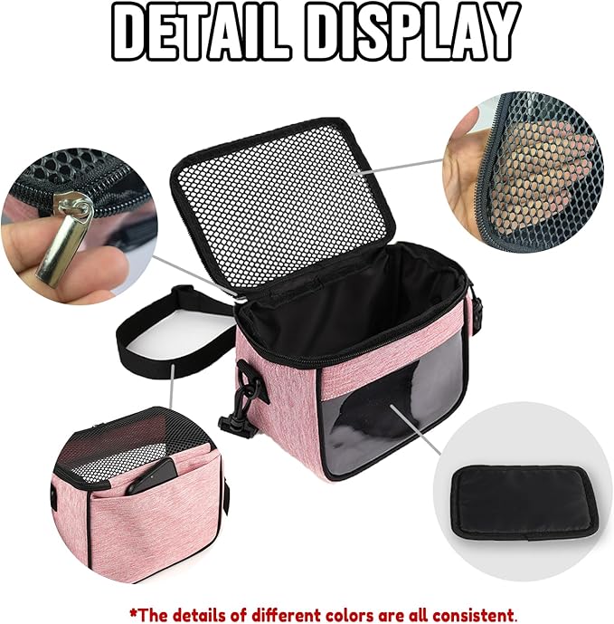 Small Pet Carrier Bag - Single - Shoulder Outdoor Carrier for Hamsters, Sugar Gliders & Flying Squirrels Portable Small Pet Travel Bag (Green)