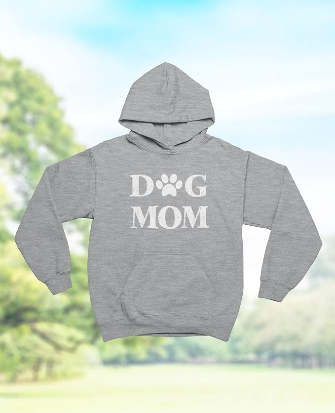 Tstars Dog Mom Hoodie for Women and Teen Girls - Dog Lover Hoodies with Paw Print - Gift for Fur Moms and Pet Owners