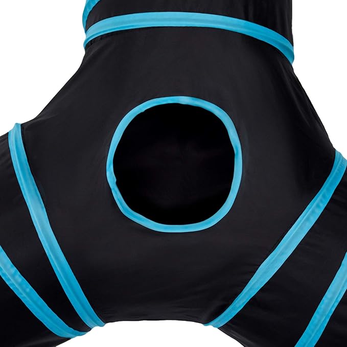 Tempcore Pet Cat Tunnel Tube Cat Toys 3 Way Collapsible, Tunnels for Indoor Cats，Kitty Bored Peek Hole Toy Ball Cat, Puppy, Kitty, Kitten, Rabbit