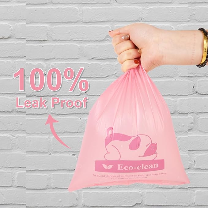 ECO-CLEAN 360 Count Dog Poop Bags with Dispenser, Leak-Proof, Cherry Blossom scented