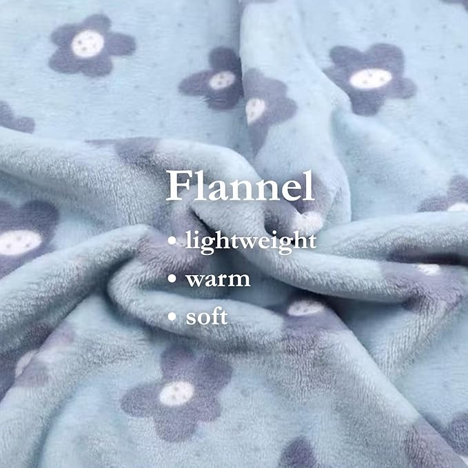Cat Flannel Floral Clothes, Warm Soft Winter Jumpsuit Flower Prints Sweater Shirt Clothing for Hairless Sphynx, Devon & Indoor Kittens (Blue, S)