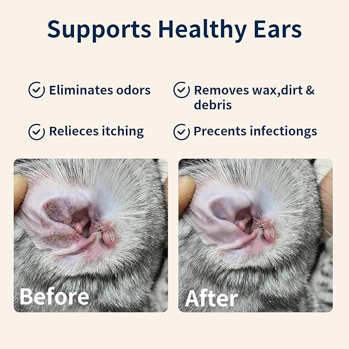 MIOSSZI 250ct Dog Ear Cleaner - Finger Wipes for Dogs & Cats Ear Wipes for Itch Relief Remove Wax & Odor, Dog Teeth Cleaning Wipes-Dog Ear Finger Wipes