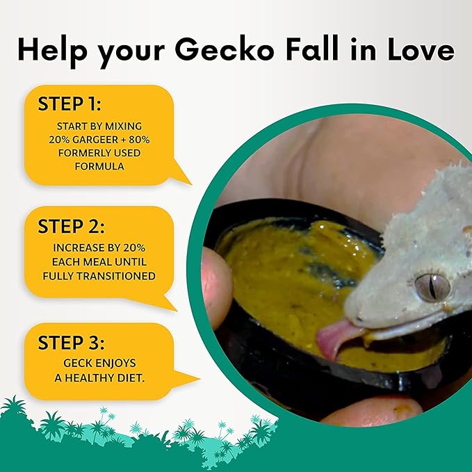 16oz Complete Crested Gecko Food Diet. Premium Ingredients Mix, Ready to Use Freshly Made Powder. Unique Superfood Formula, Developed & Made in The USA. Enjoy!