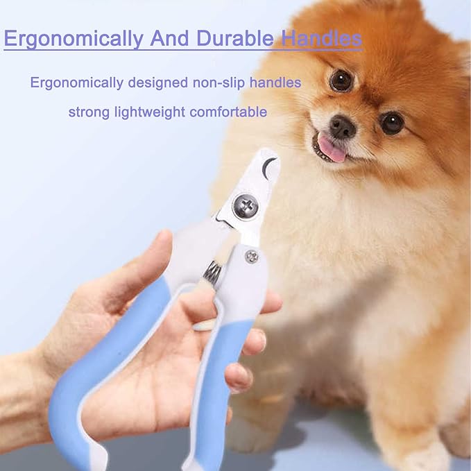 Pets Nail Clippers and Trimmers-with Safety Guard to Avoid Overcutting, Free Nail File, Razor Sharp Blade-Professional Grooming Tool for Pets,Suit for All Dogs and Cats (Large Size)