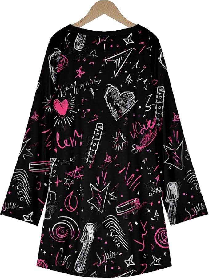 MARSVOVO Women Novelty Graphic Plus Size Sweater Crewneck Long Sleeve Cute Printed Loose Fit Casual Fall Sweaters Top