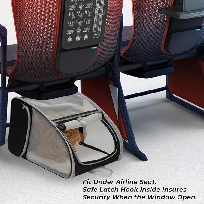 Lollimeow Cat Backpack Carrier, Ideal for Small Animals & Puppies, Airline Approved,Safe for Travel, Hiking, Vet Transport & Outdoor Use Fully Ventilated Design for Ultimate Comfort On-The-Go