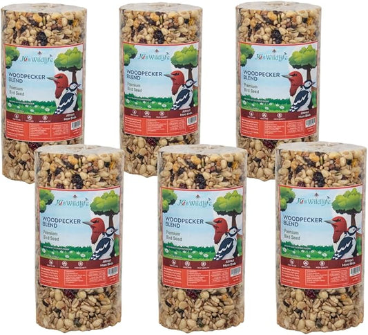 JCs Wildlife Premium Bird Seed Small Cylinder with Hole (Woodpecker Blend)