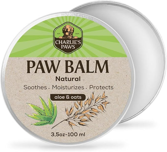 Paw Balm for Dog and Cat Paw Pad Balm Dog Nose Balm Cat Butter Paw Moisturizer Wax for Dog Pet Puppy Protect Dry Cracked Paw Foot Heals Restores Paw Elbows with 100% Natural Oil Aloe & Oats 3.5 Oz
