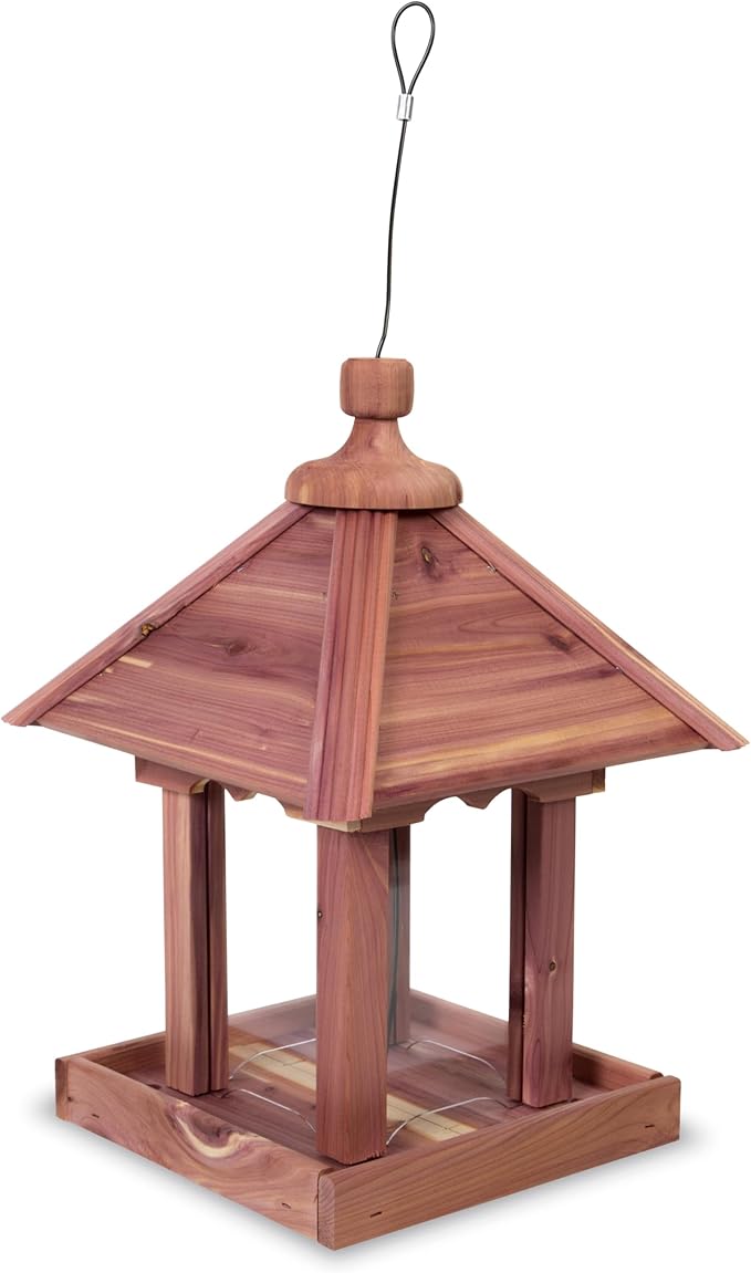 Pennington 100521909 Jr Pavilion Bird Feeder, 2.5 lb, Aromatic Eastern Red Cedar