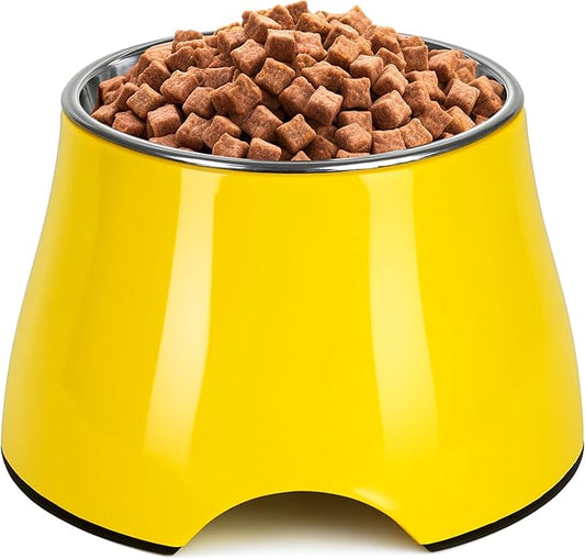 Raised Dog Bowls, Elevated Dog Bowls for Wearing Cone,Cocker Spaniel Long Ears,Neck Stress-Free,Non-Slip Stianless Steel Bowl for Large Dogs