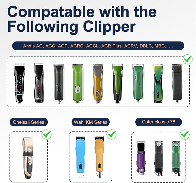 7FC Clipper Blades Pet Grooming Clipper Replacement Blades Detachable Blade Compatible with andis/wahl/Oster Dog Clippers
