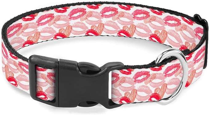 Pink Red Lip Kiss Dog Collars Soft Adjustable Collar Strap for Small Medium Large Dogs Cats Pet