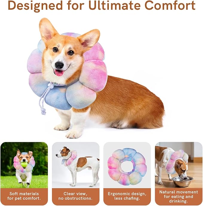 Cat Collar Soft, Adjustable Soft Protective Neck Cats Recovery Cone After Surgery