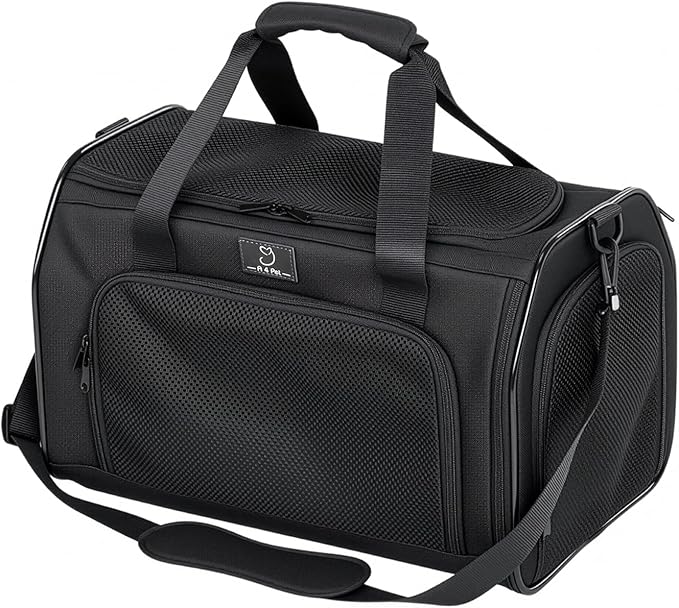 A4Pet Cat Carriers Dog Carrier Pet Carrier, TSA Airline Approved Small Dog Carrier for Cats Dogs Puppies (Up to 15lbs), Washable Soft-Sided Collapsible Travel Puppy Carrier