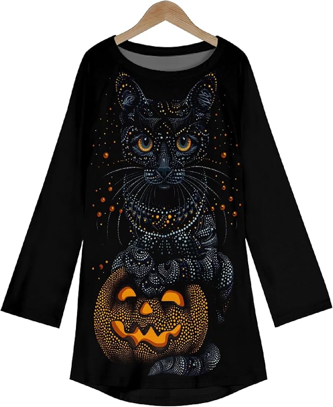 MARSVOVO Women Novelty Graphic Plus Size Sweater Crewneck Long Sleeve Cute Printed Loose Fit Casual Fall Sweaters Top