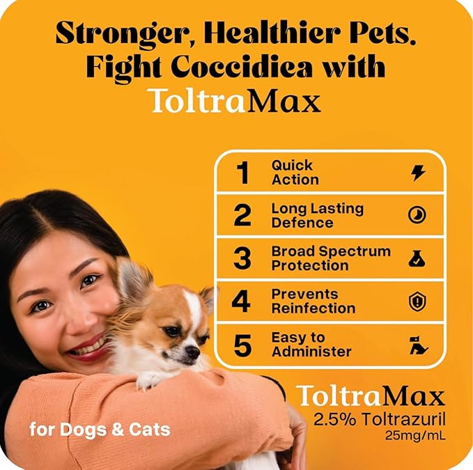 Vetr's Toltramax Toltrazuril Powder for Horses, Dogs, Cats, 100g (2.5%, Chicken)