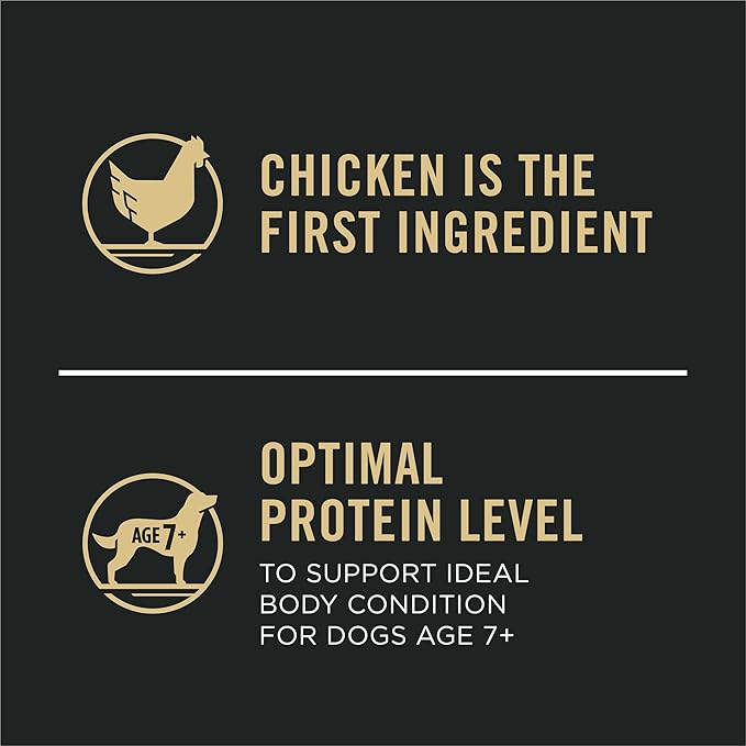 Purina Pro Plan Senior Dog Food With Probiotics for Dogs, Shredded Blend Chicken & Rice Formula - 6 lb. Bag