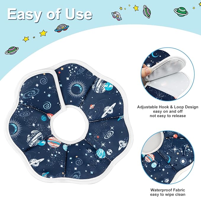 Depets Cat Cone Collar Soft, Adjustable Lightweight Cat Recovery E Collar to Stop Licking for Puppy Rabbit, Waterproof Pet Cone for Small Animal After Surgery Grooming, Neck Girth 9.5 in