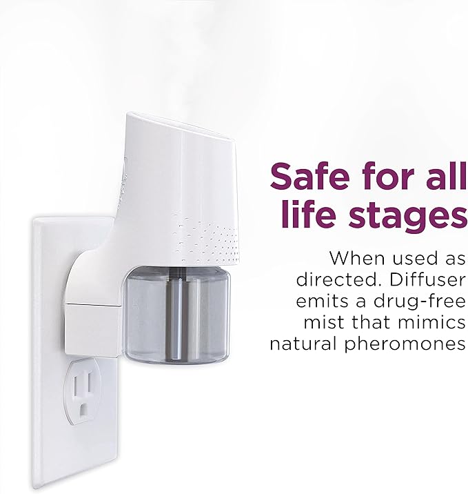 Comfort Zone 60 Day Starter Kit; 1 Multicat Diffuser & 2 Refills; Cat Calming Pheromone; Reduce Stress, Aggression, Fighting, Urine Marking, Scratching