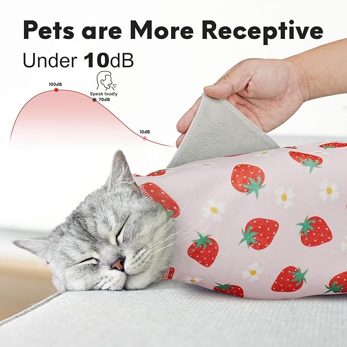 Cat Wrap for Cutting Nails, Self-Adhesive for Grooming, Anti-Scratch Cat Swaddle Wrap for Medicine, Nail Clipping, Teeth Brushing, Ear Cleaning