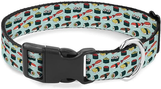 Japanese Sushi Dog Collar Pet Neck Strap for Small Medium Large Dogs Soft Adjustable Buckle