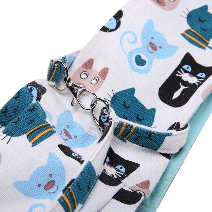 Double-Layer Adjustable Pet Carrier Sling Bag for Large Dogs and Cats, Reversible Design, Dog mom Gifts,Navy and Pink (White)