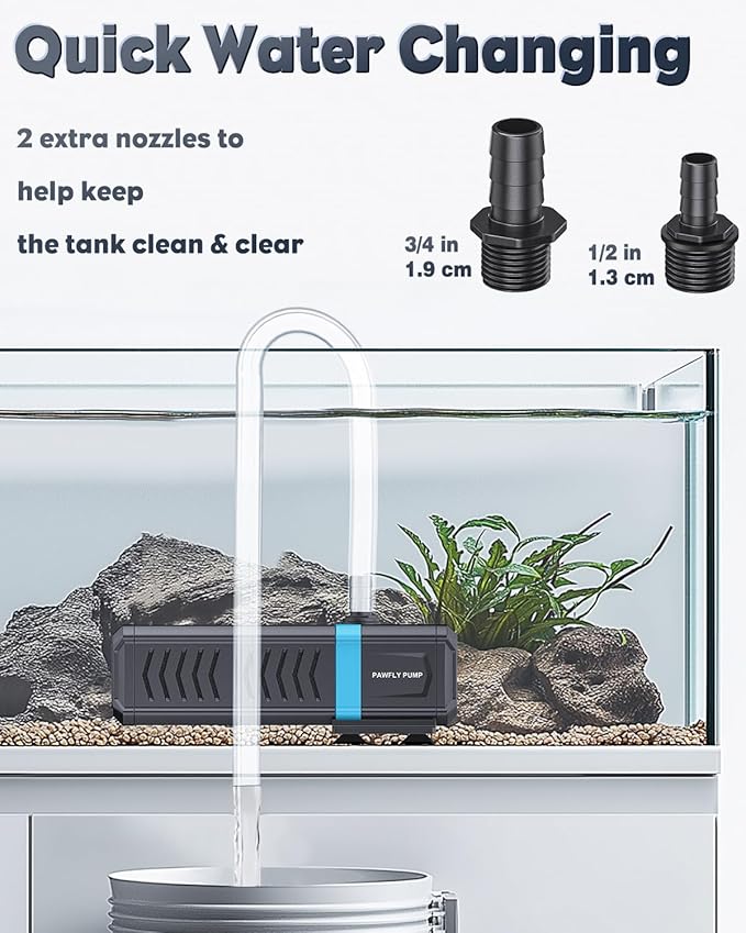 Pawfly Internal Aquarium Filter for 120-200 Gallon Fish Tanks Adjustable Fish Tank Filter with 550 GPH Powerful Water Pump Ultra Quiet Submersible Filter for Freshwater Saltwater Pond Filtration