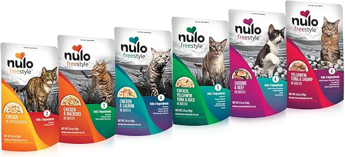Nulo Freestyle Cat & Kitten Wet Cat Food Pouch, Premium All Natural Grain-Free Soft Cat Food Topper with Amino Acids for Heart Health and High Animal-Based Protein