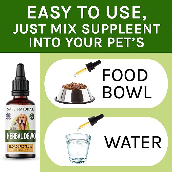 Liquid Herbal Cleanse for Cats and Dogs - Homeopathic Control for Pets of All Breeds and Sizes - Puppy and Kitten - USA-Sourced Ingredients - Preventative or Reactive - 2oz