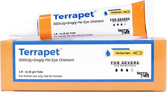 Pet Eye Cream Health for Dogs, Cats, Cattle, Sheep, Horse, Bird 1/8 oz / 5gr, 1 Tube