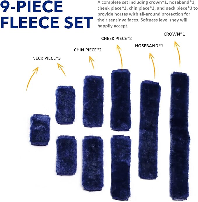 Harrison Howard Horse Halter Fleece Cover Set 9 Pieces