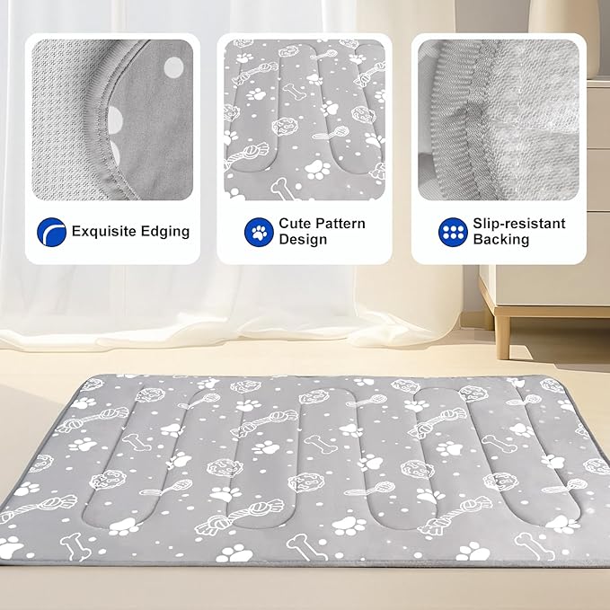 MH MYLUNE HOME Upgrade Cooling Mat for Pets, 44”x32” Arc-Chill Fiber Reinforced Padding, Heat-Absorbing Color-Changing Pet Pad, Foldable/Washable Summer Bed