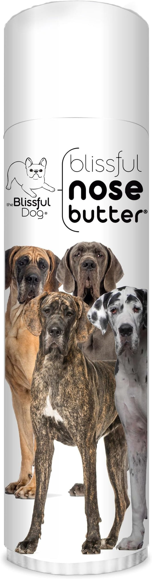 The Blissful Dog French Great Dane Nose Butter for Dry, Cracked Skin, Lick-Safe Dog Nose Balm with Moisturizing Shea Butter, Almond, Olive, and Essential Oils, Pet Supplies, Uncented, 0.50 oz.