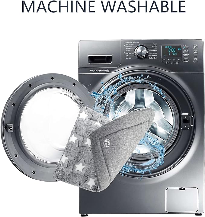 EMPSIGN Dog Crate Pad - Reversible Kennel Mat (Cool & Warm), Machine Washable, Cozy Star Pattern Sleeping Pad for Small Medium Large Dogs, All-Season Pet Bed, Suitable for 30"x20" Dog Crate, Grey