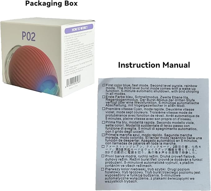 2 Packs Interactive Cat Toys for Indoor Cats, Automatic Cat Toy with Elastic Mesh Tail, Electric Rolling Ball on Carpet, Chirping and Motion Activate Cat