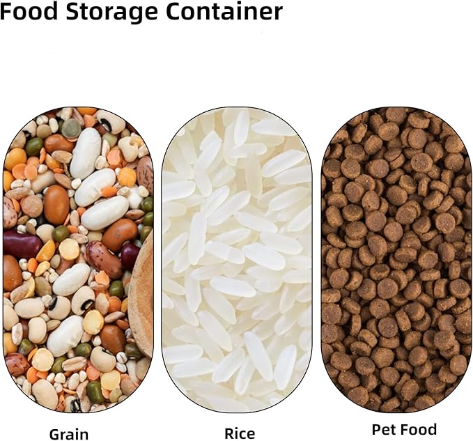 Rice Storage Container 25 lbs, 2 Packs Large Flour Storage Containers with Seal Locking Lid & Wheels, BPA Free Rice Dispenser, Measuring Cup | Scoop, for Sugar Cereal Dry Food, Dog Pet Food Bin -Green