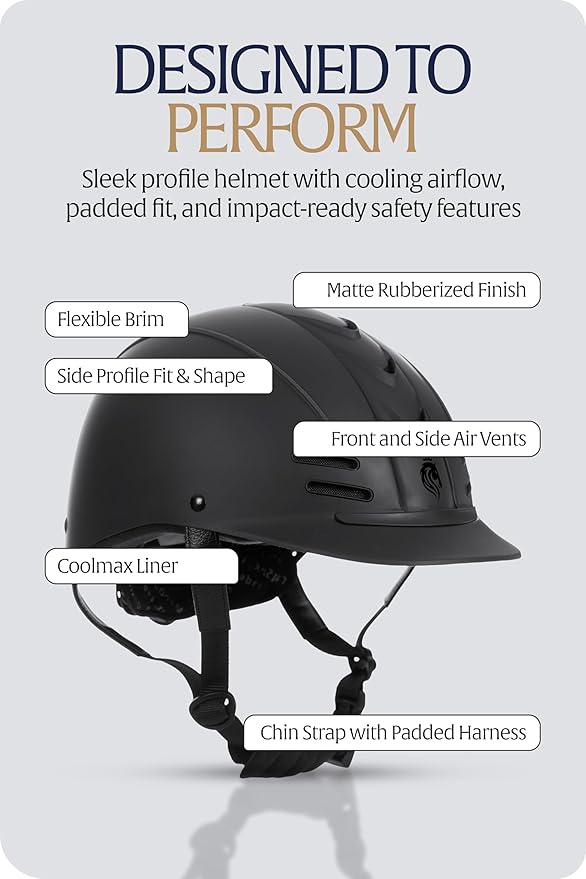 Equinavia Gardian Riding Helmet - Lightweight, Low-Profile Design with Airflow Vents, Easy-Adjust Dial, Removable Coolmax® Liner, ASTM F1163-23/SEI Certified