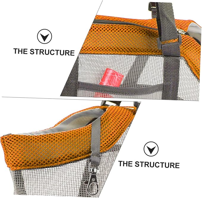 1Pc Breathable Mesh Dog Carrier Bag Outdoor Pet Travel Tote for Dogs Comfortable Design with Head Out Opening Durable and Lightweight for Pet Outings