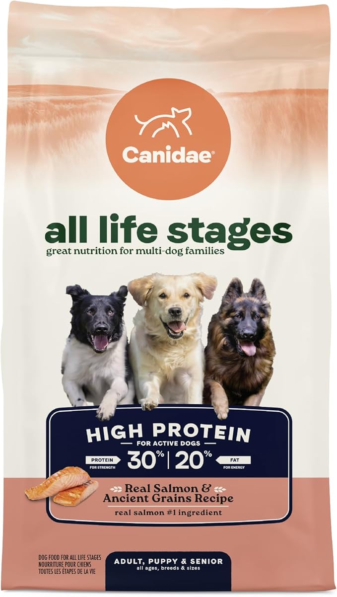 Canidae All Life Stages High Protein Dry Dog Food, Salmon & Ancient Grains Recipe, 27 lbs.